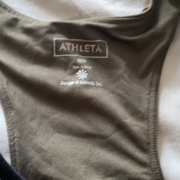 Athleta Racerback Tank w Bra, Size 36D dark brown - Picture 2 of 7